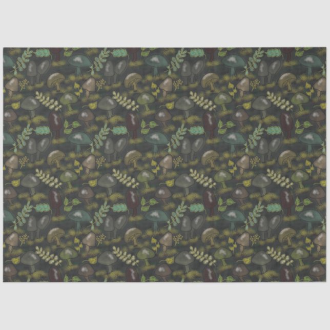 Papel De Seda Los hongos oscuros de Moody Hermosos (Anverso)