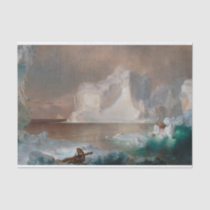 Papel De Seda Los Icebergs de la Iglesia Frederic Edwin