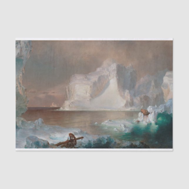 Papel De Seda Los Icebergs de la Iglesia Frederic Edwin (Anverso)