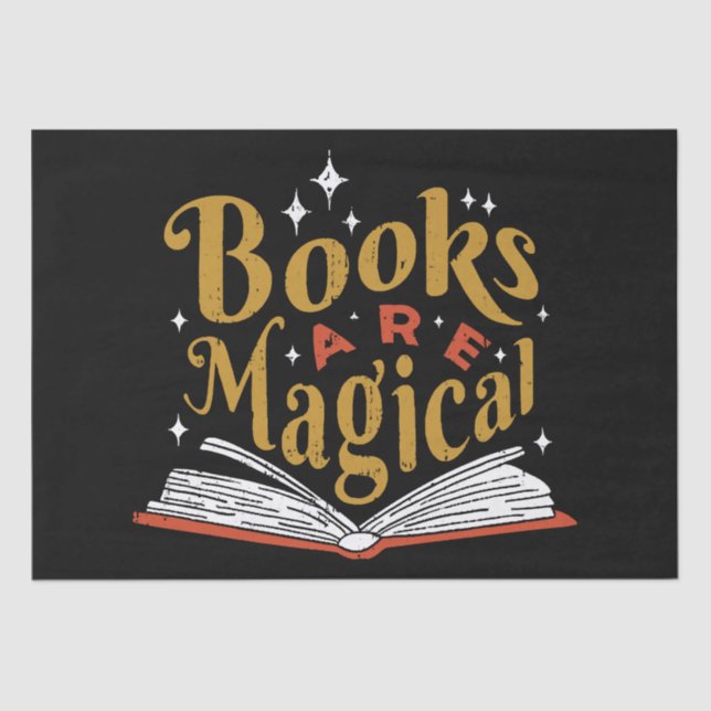 Papel De Seda Los libros antiguos son mágicos (Anverso)