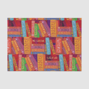 Papel De Seda Los libros de escuela añaden año del nombre y de