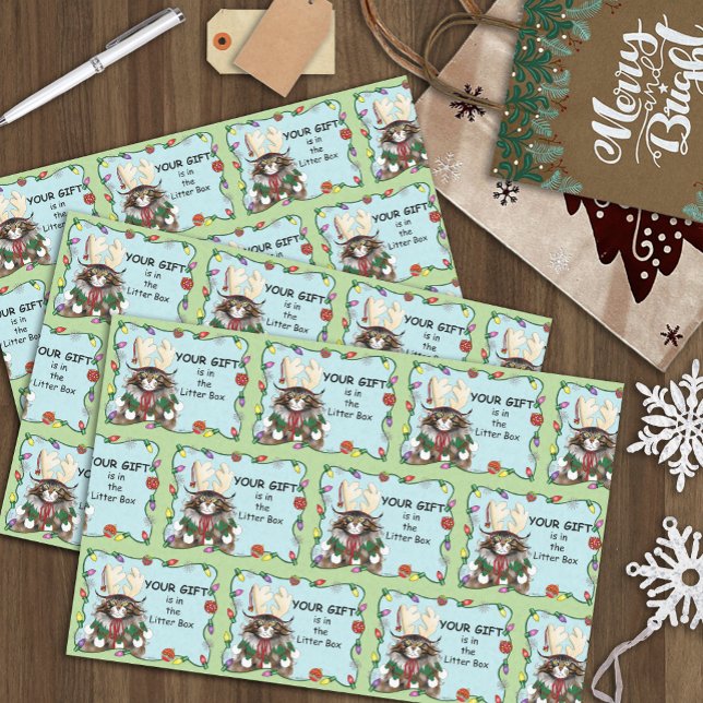 Papel De Seda Los navidades le dan gracia al gato verde (Subido por el creador)