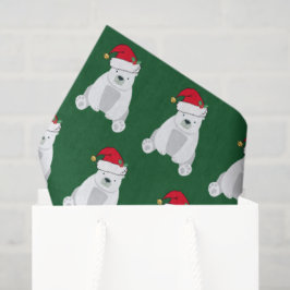 Papel De Seda Los Navidades más curos Polar Bear Santa Kids Gree