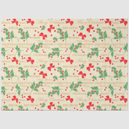 Papel De Seda Los navidades se inclinan y Holly