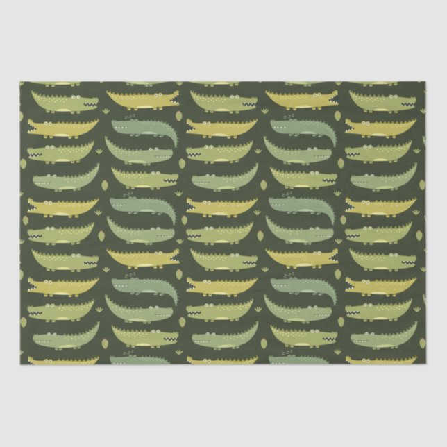 Papel De Seda Los niños adoran a los cocodrilos conversar juntos (Anverso)