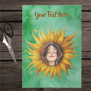 Papel De Seda Los niños de los grandes girasoles se enfrentan a