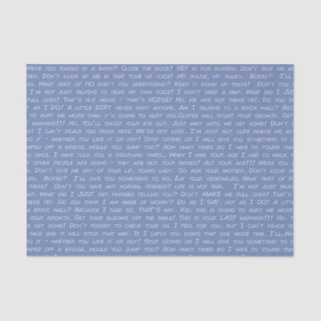 Papel De Seda Los papás dicen "dadismos" (Anverso)