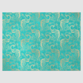 Papel De Seda Los pavos reales del boho de oro en la página web 