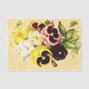 Papel De Seda Los pensamientos Antiqued el papel seda amarillo