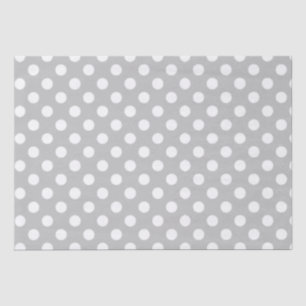 Papel De Seda Los puntos de polka diseñan plata