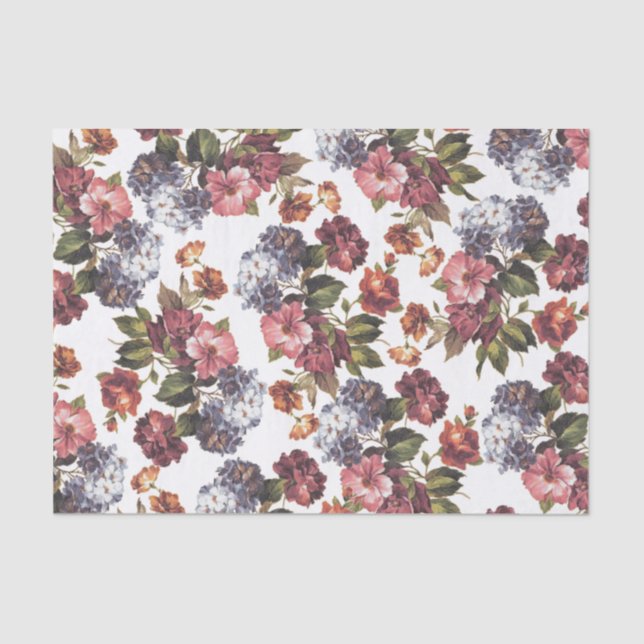 Papel De Seda Los rosas anaranjados azules del rosa elegante del (Anverso)