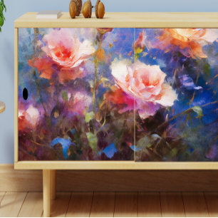 Papel De Seda Los Rosas azules crecen en mi decoro de jardín