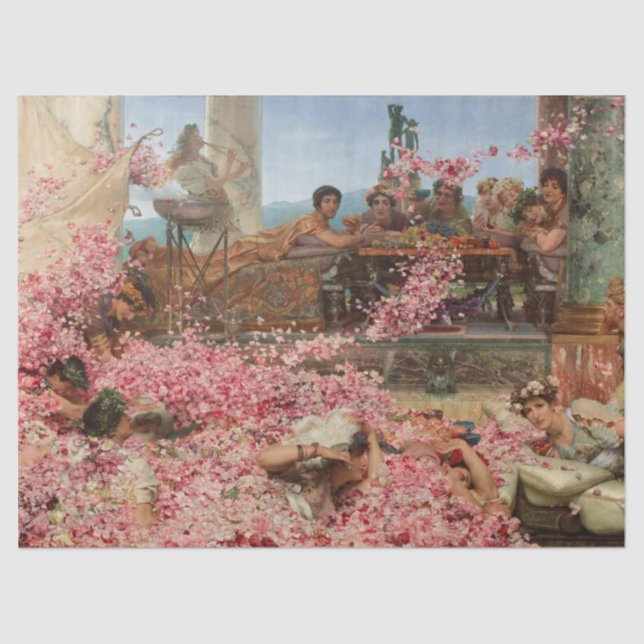 Papel De Seda Los Rosas de Heliogabalus Sir Lawrence Alma-Tadema (Anverso)