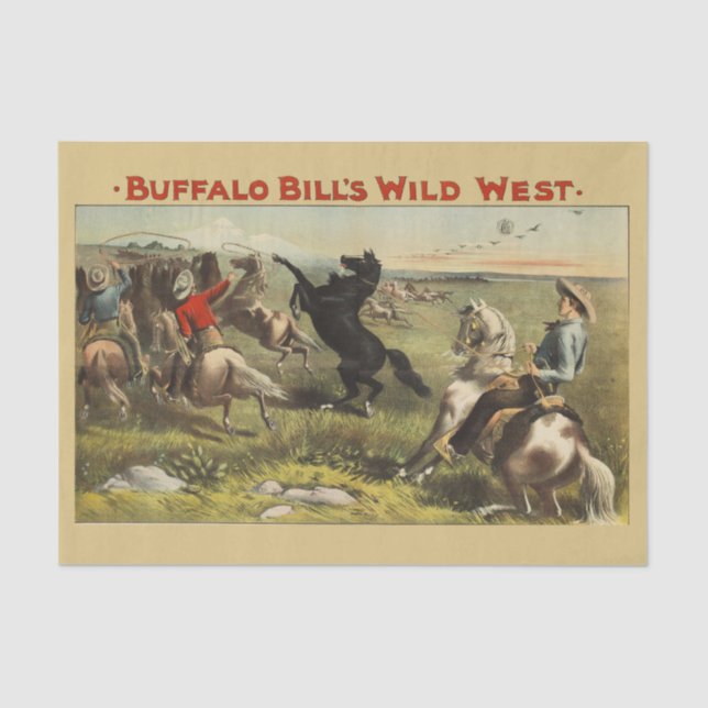 Papel De Seda Los salvajes caballos occidentales de Buffalo Bill (Anverso)