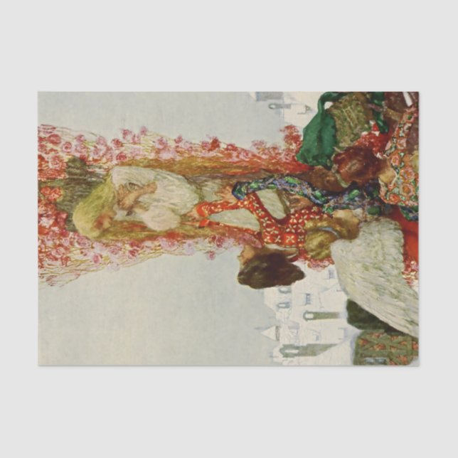 Papel De Seda "Los siete cisnes" por Heirich Lefler (Anverso)