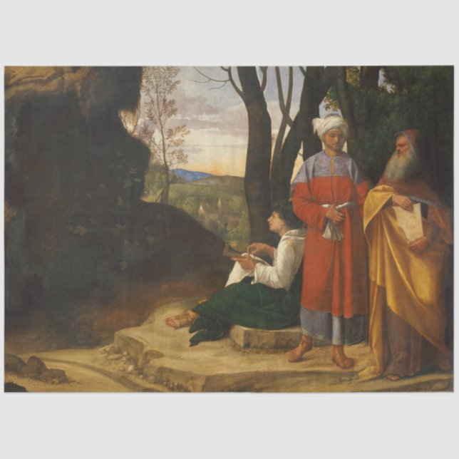 Papel De Seda Los tres filósofos (sabios) (de Giorgione) (Anverso)