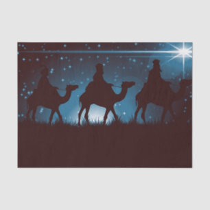 Papel De Seda Los Tres Reyes Magos Siguiendo la Estrella