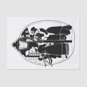 Papel De Seda Los villancicos cantan blanco negro