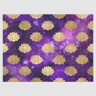 Papel De Seda Loto de oro en la descomposición de la galaxia púr