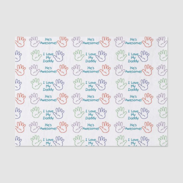 Papel De Seda Love Daddy - Manos (Anverso)