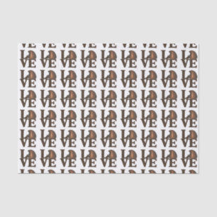 Papel De Seda LOVE El día de San Valentín Brown Chocolate Drop C