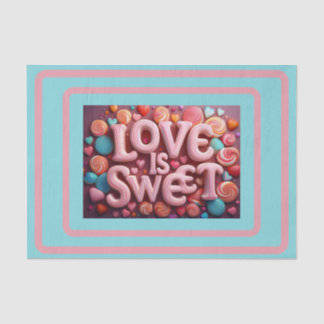 Papel De Seda Love Is Sweet Valentine Wedding Typography
