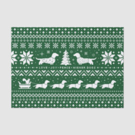 Papel De Seda Love Joy Peace Wiener Dogs | Navidades de Dachshun