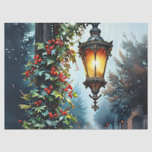 Papel De Seda Luces de calle de Navidad decoradas con decoupage