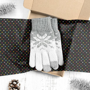 Papel De Seda Luces de Navidad de lunares de arcoíris