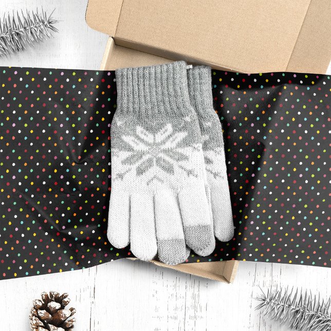 Papel De Seda Luces de Navidad de lunares de arcoíris (Subido por el creador)