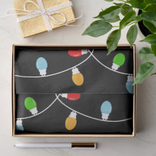 Papel De Seda Luces de Navidad minimalistas elegantes