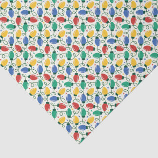 Papel De Seda Luces de Navidad Retro Multicolor a Juego