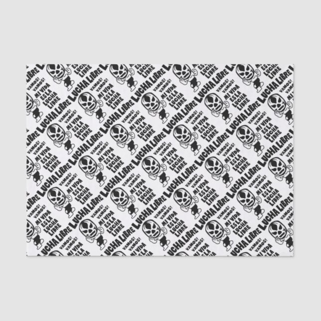 Papel De Seda LUCHA LIBRE#51mono (Anverso)