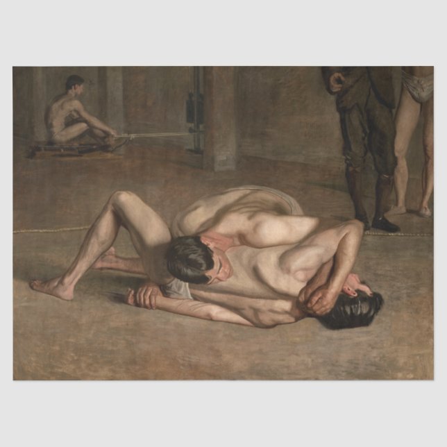 Papel De Seda Luchadores (de Thomas Eakins) (Anverso)