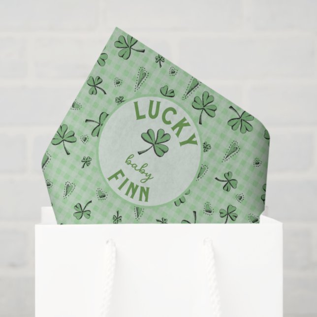 Papel De Seda Lucky Baby Boy St. Patrick’s Day (Bolsa de regalo)