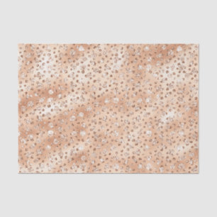 Papel De Seda Lugares de leopardo con brillo falso de oro rosa