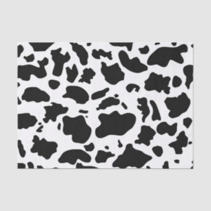 Papel De Seda Lugares de vaca en blanco y negro Decoupage de ani