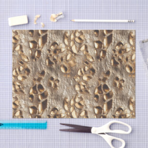 Papel De Seda Lugares metálicos de Leopardo de oro