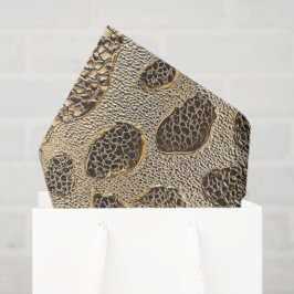 Papel De Seda Lugares metálicos de Leopardo de oro