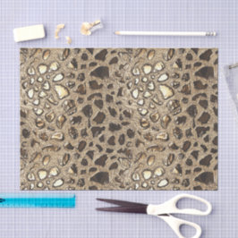 Papel De Seda Lugares metálicos de Leopardo de oro