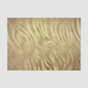 Papel De Seda Lujo de oro lujoso cebra selva safari glamour