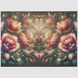 Papel De Seda Lujosa Decoración Etérea Barroca Floral