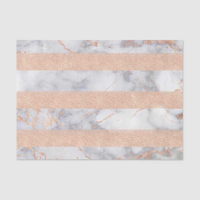Papel De Seda Lujoso Purpurina brillante Stripes Ombre Marble (Anverso)