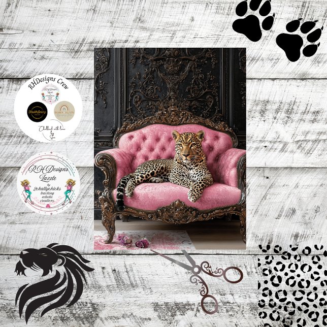 Papel De Seda Lujoso salón de leopardo vintage (Subido por el creador)
