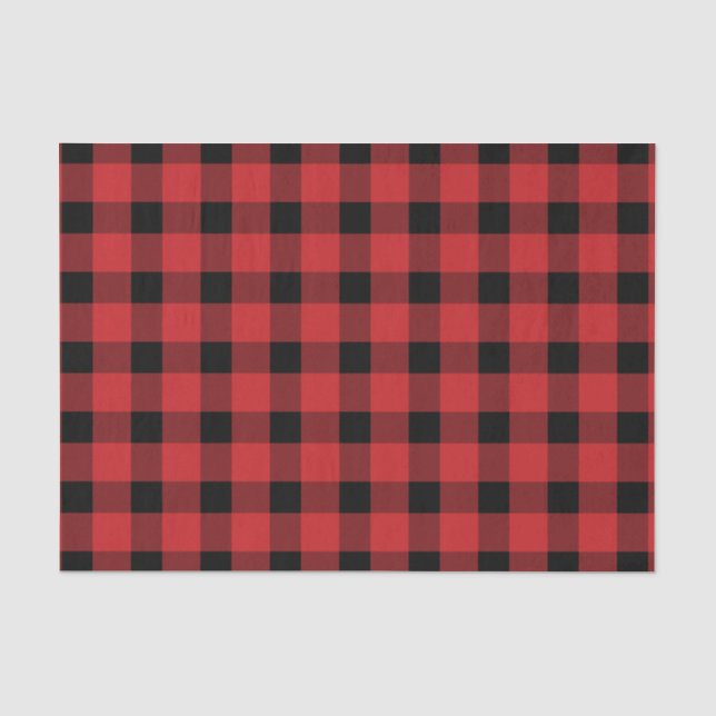 Papel De Seda Lumberjack Red Buffalo Country Plaid (Anverso)