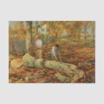 Lumberjacks Cutting Wood (por Childe Hassam)