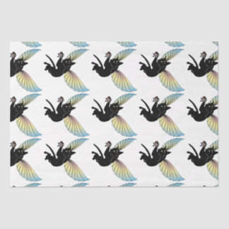 Papel De Seda Luna de gato cósmico y estrellas