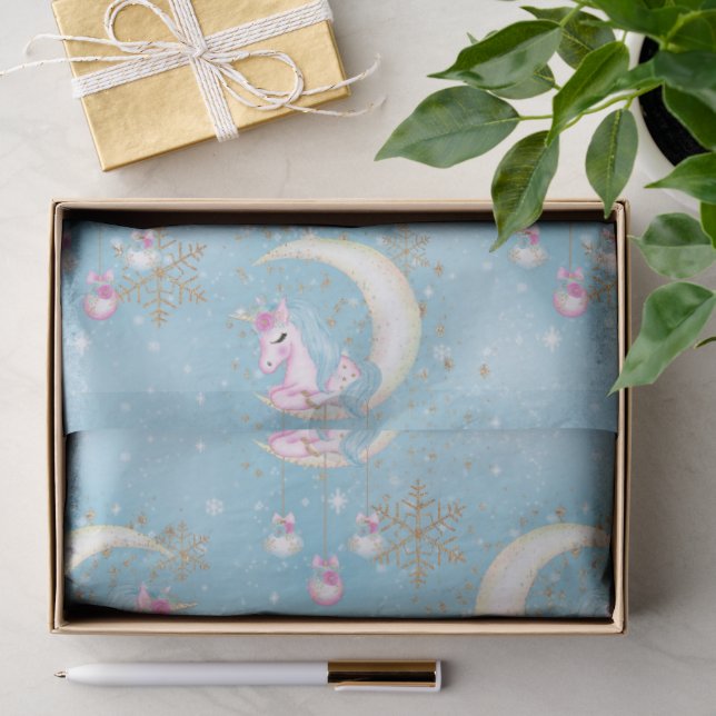 Papel De Seda Luna de Navidad de Unicornio (Regalo )