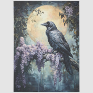 Papel De Seda Luna Dorada Cuervo Wisteria