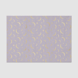 Papel De Seda Luna Estrellas Moradas (Diseño 8 de la Serie Morad